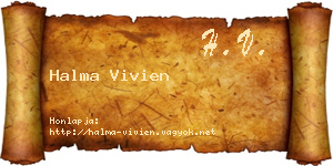 Halma Vivien névjegykártya